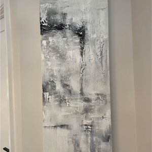 Abstract Black and White Canvas Art